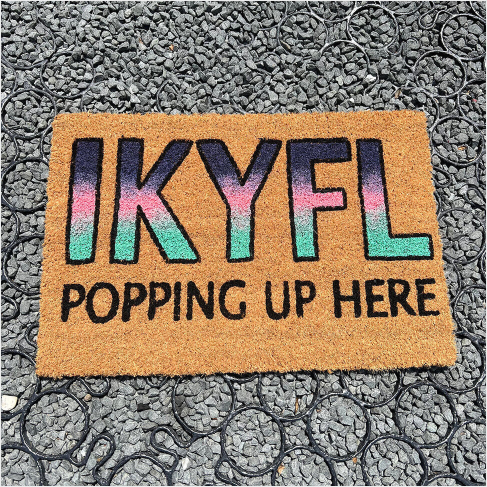 Ikyfl Popping Up Here Doormat Funny Welcome Mat Gifts For Homeowners Gifts For Best Friend-1