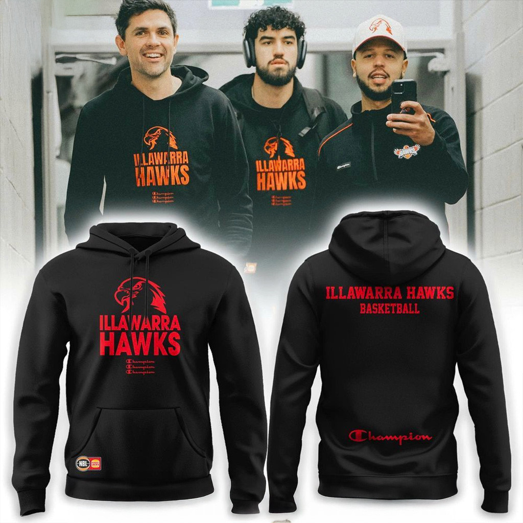 Illawarra Hawks 2526 Youth Courtside Hoodie Illawarra Hawks Merch Presents For Him-1