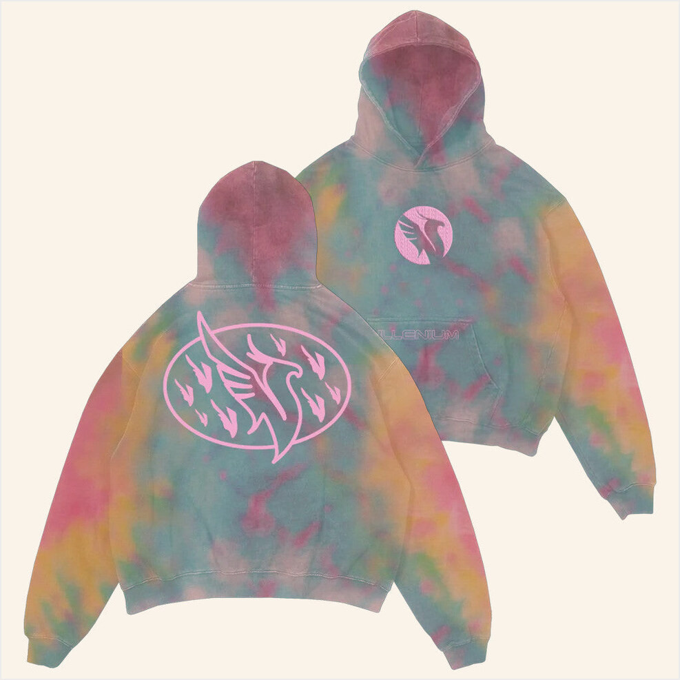 Illenium Merch Phoenix Tie Dye Hoodie Gifts For Best Friends Birthday Gifts For Brother-1
