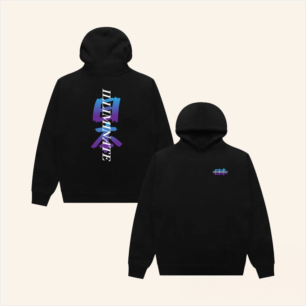 Illiminate Merch Black Japan Gradient Hoodie Birthday Gift Ideas For Dudes Gifts For BFF-1