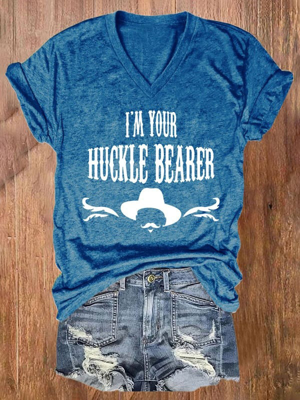 I'm Your Huckle Bearer V-Neck T-Shirt Doc Holliday Tombstone Quote Shirt Gifts For Her-1