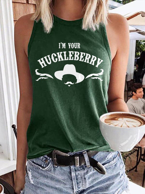 I'm Your Huckleberry Muscle Tank Doc Holliday Tombstone Apparel Gifts For Her-1