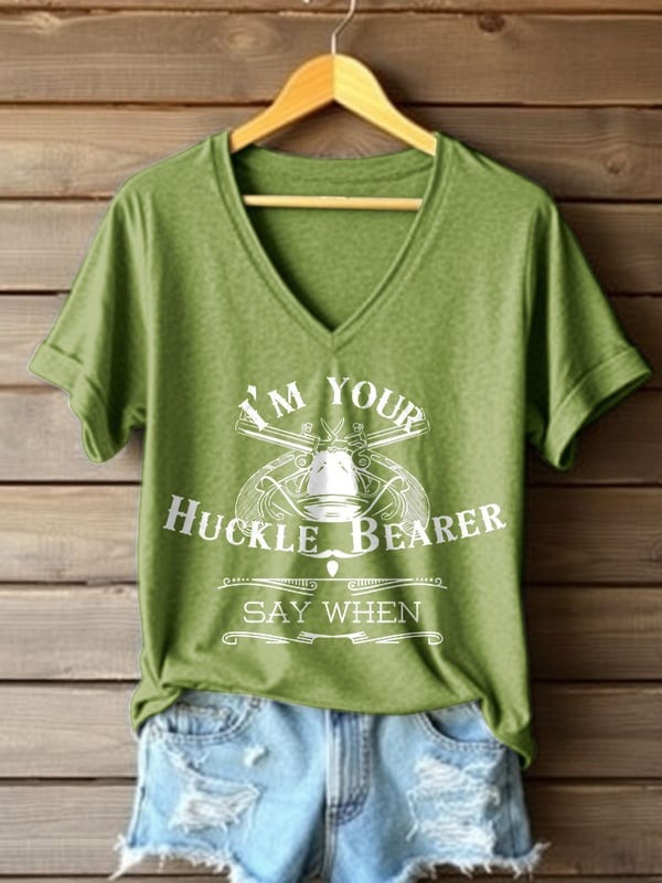 I'm Your Huckleberry Say When V-neck Shirt For Women's Doc Holliday Tombstone Quote Clothing-1