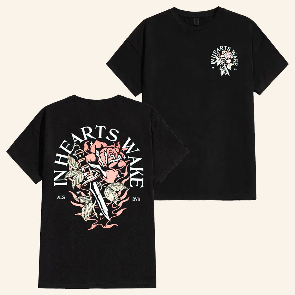 Impericon Merch In Hearts Wake Rose Dagger T-Shirt Gifts For Her-1