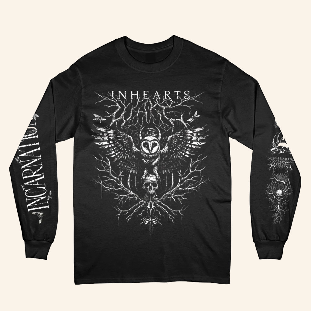 In Hearts Wake Incarnate Owl Long Sleeve T-Shirt Gitfs For Dudes-1