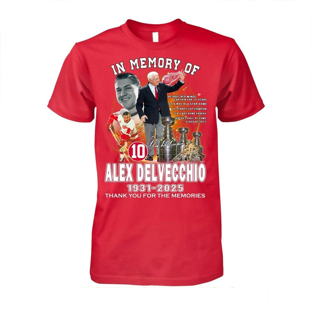 In Memory Of Alex Delvecchio 1931-2025 Thank You For The Memories T-Shirt Fans Gift Ideas-1