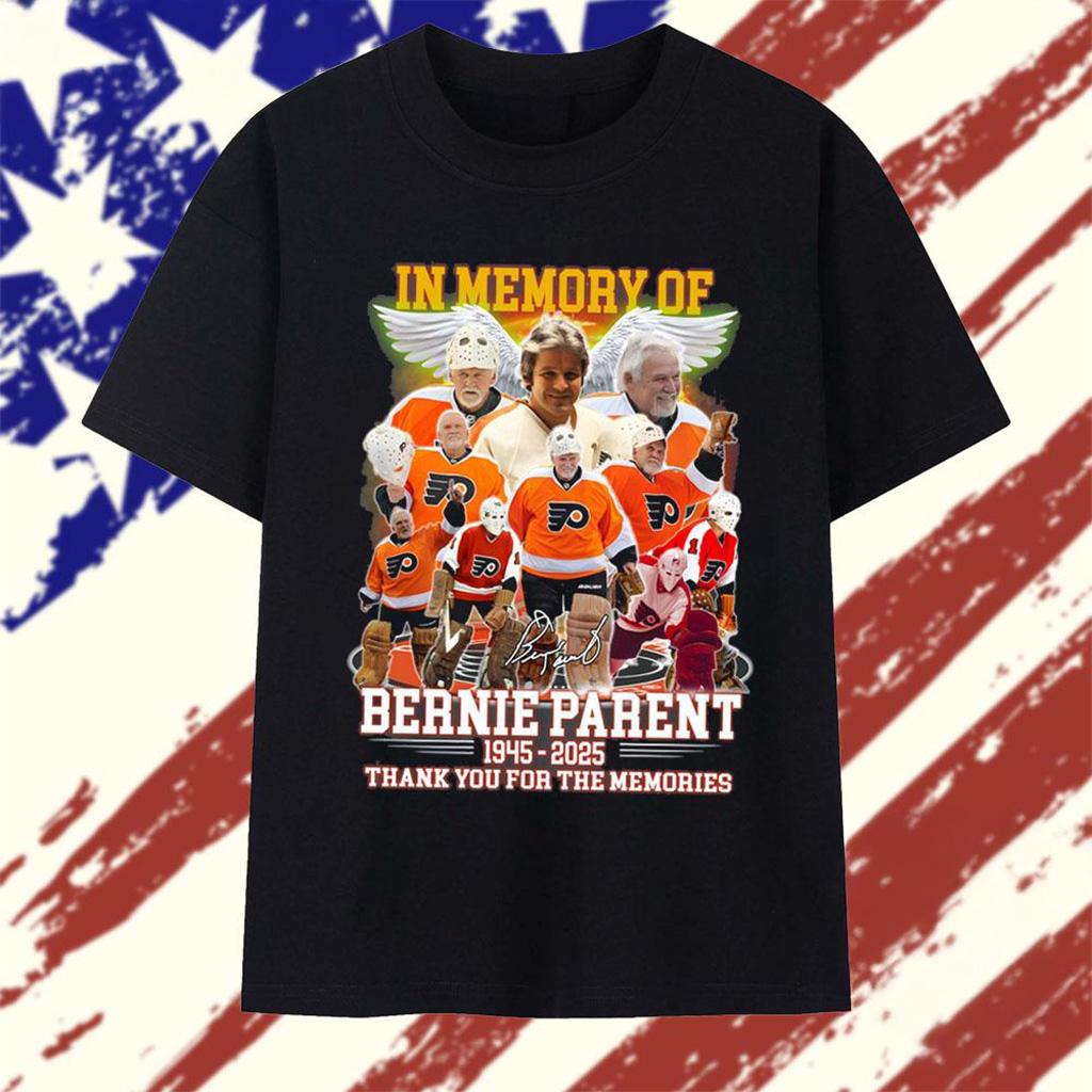In Memory Of Bernie Parent Philadelphia Flyers 2025 T- Shirt Bernie Parent Merch Fan Gifts-1