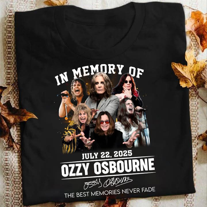 In Memory Of Ozzy Osbourne July 22 2025 Shirt The Best Memories Never Fade Ozzy Osbourne T-Shirt-1