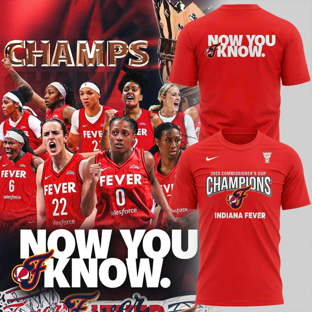 Indiana Fever 2025 WNBA Commissioner's Cup Champions T-Shirt Indiana Fever Merch Mom Gifts-1