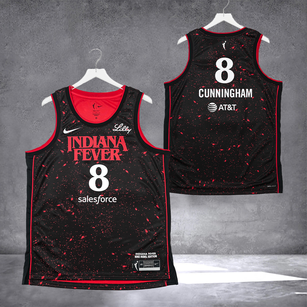 Indiana Fever 8 Sophie Cunningham Stranger Things Rebel Swingman Jersey Best Gifts For Him-1