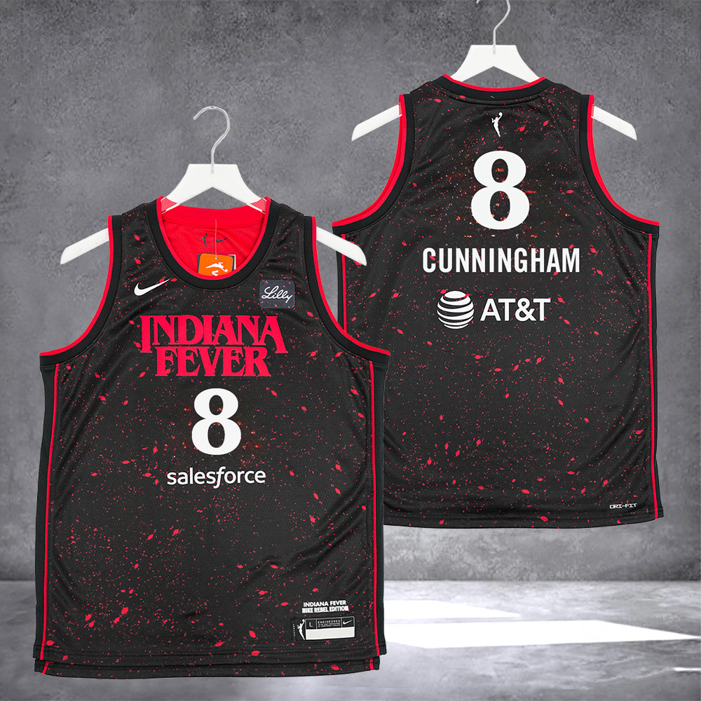 Indiana Fever 8 Sophie Cunningham Stranger Things Swingman Jersey Good Gifts For Basketball Fans-1