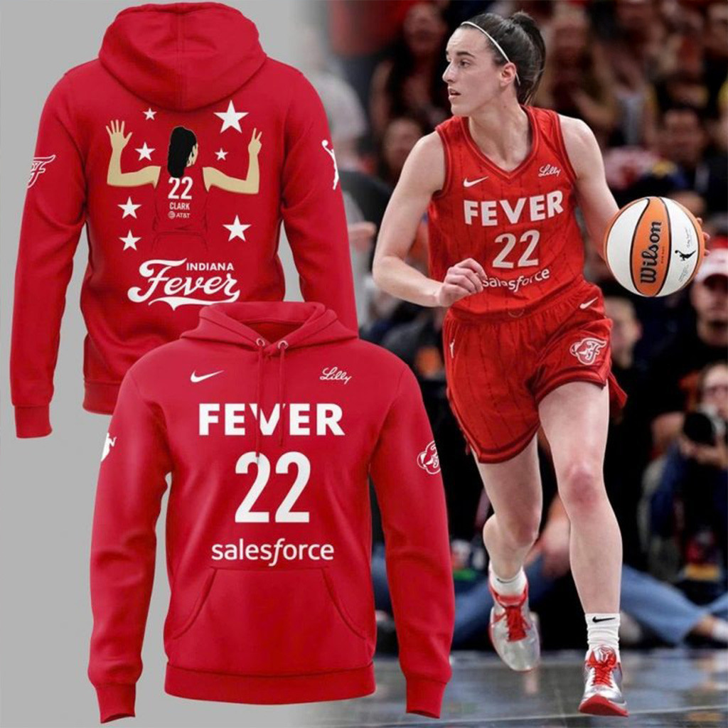 Indiana Fever Caitlin Clark 22 Red Hoodie Indiana Fever Merch Gifts For Basketball Fan-1