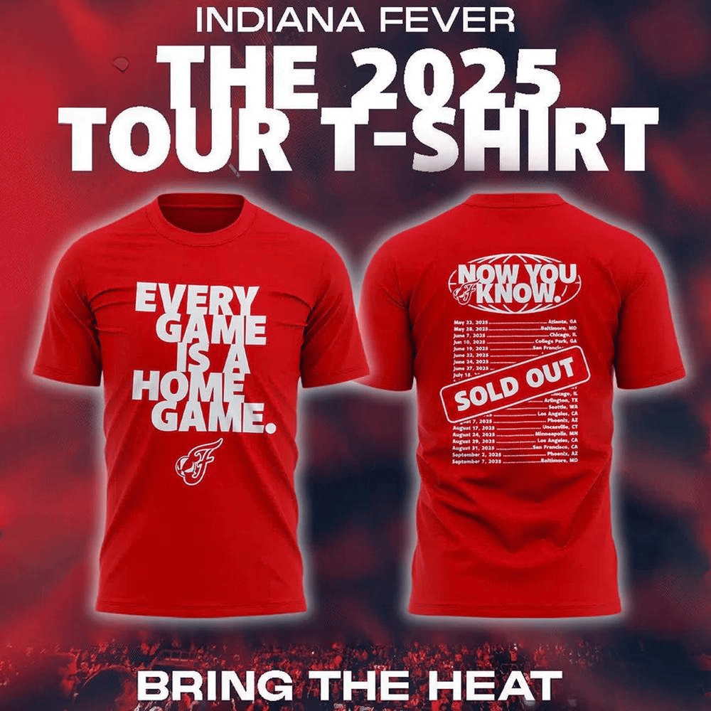 Indiana Fever The 2025 Tour Bring The Heat T-Shirt Indiana Fever Merch Top Father's Day Gifts-1