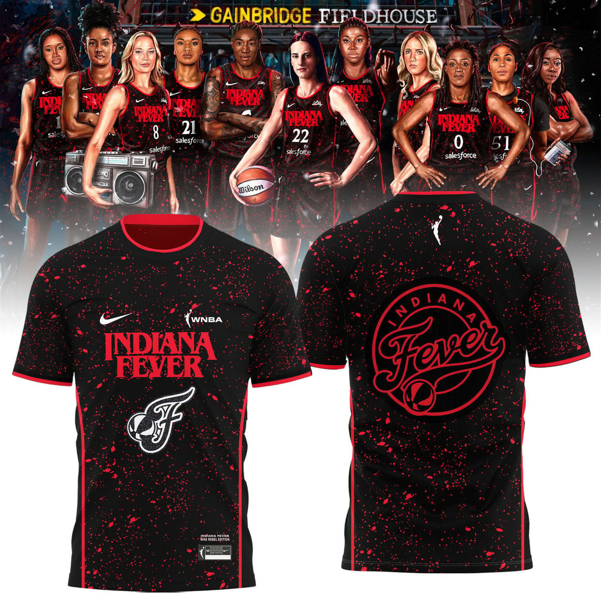Indiana Fever X Stranger Things Rebel Swingman 2025 Shirt Gift For Her-1