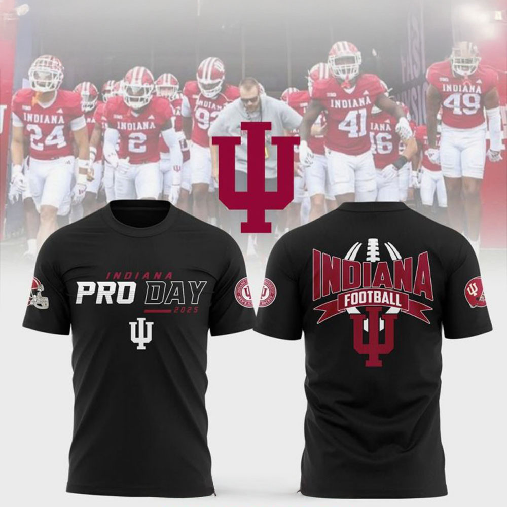 Indiana Football Pro Day 2025 T-Shirt Unique Father's Day Gifts-1
