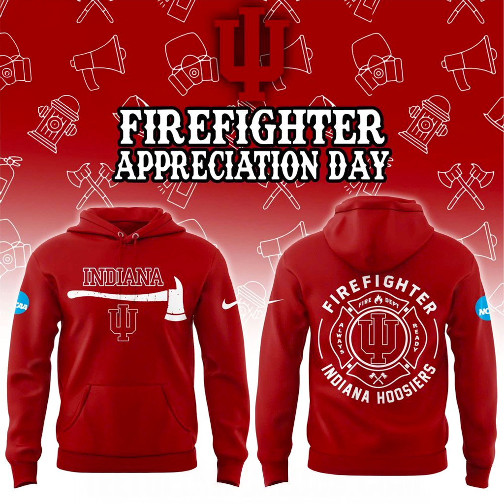 Indiana Hoosiers Firefighter Application Day Hoodie Hoosiers Merch Xmas Gifts For Football Fan-1