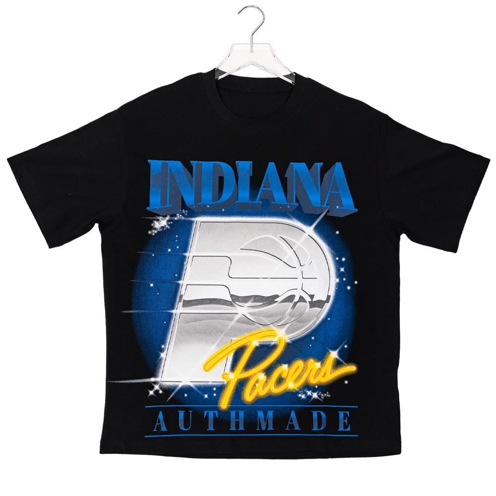 Indiana Pacers Chrome Logo T-shirt Authmade Basketball Enthusiast Gifts-1