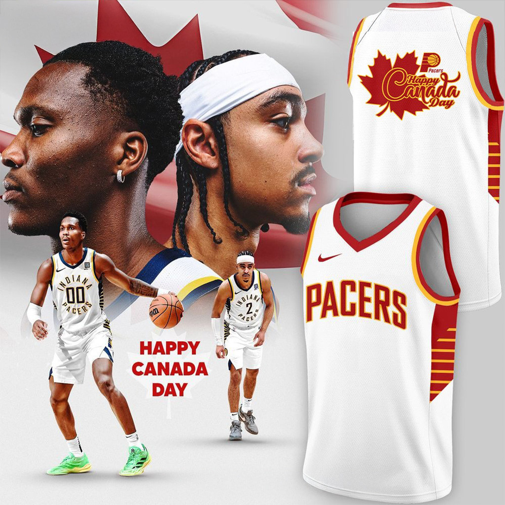 Indiana Pacers Happy Canada Day 2025 Special Basketball Jersey Indiana Pacers Merch-1