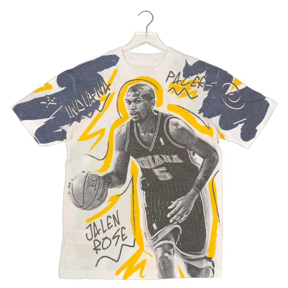 Indiana Pacers Jalen Rose Showstopper T-shirt By Mitchell and Ness Basketball Fan Gift Ideas-1