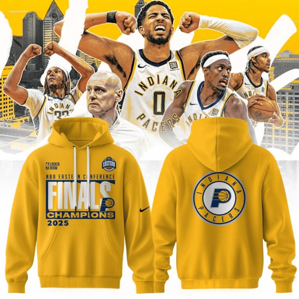 Indiana Pacers NBA Eastern Conference Finals Champions 2025 Hoodie Indiana Pacers Merch Gifts-1