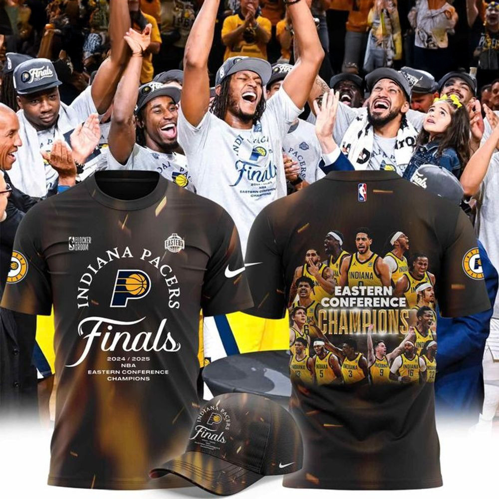 Indiana Pacers X Eastern Conference Champions 2025 Shirt Indiana Pacers Merch For Fans-1