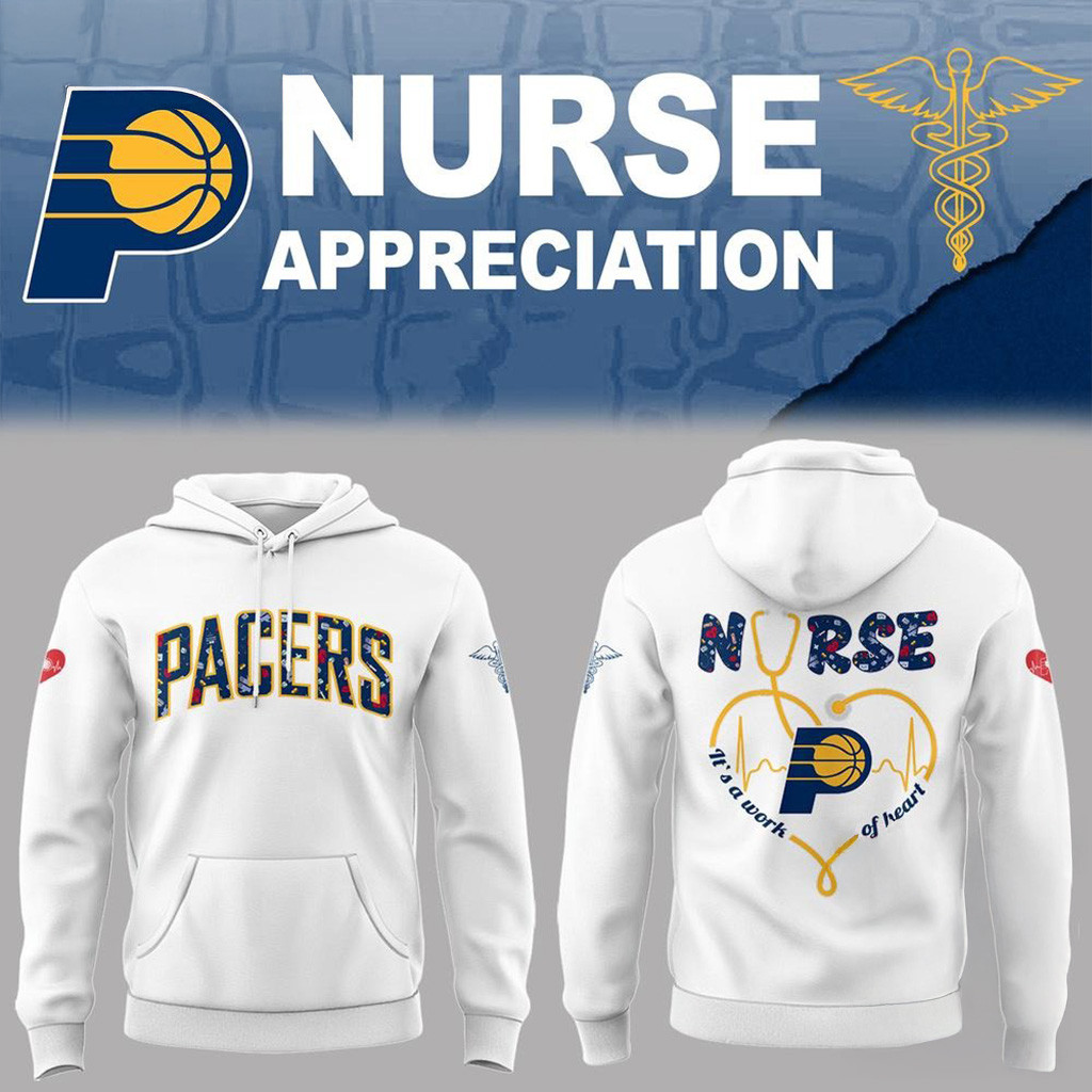 Indiana Pacers X Nurse Appreciation White Hoodie-1 Indiana Pacers X Nurse Appreciation White Hoodie-1