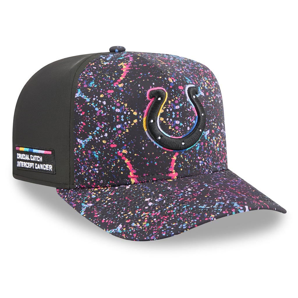 Indianapolis Colts Crucial Catch NFL Embroidered Hat 2025 Rainbow Colts Merch-1