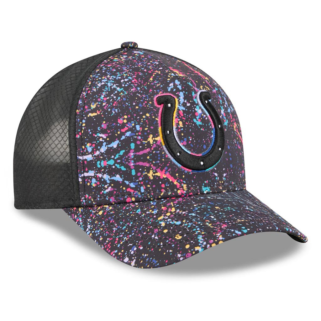 Indianapolis Colts Crucial Catch NFL Trucker Hat 2025 Rainbow Colts Merch Gift For Friend-1