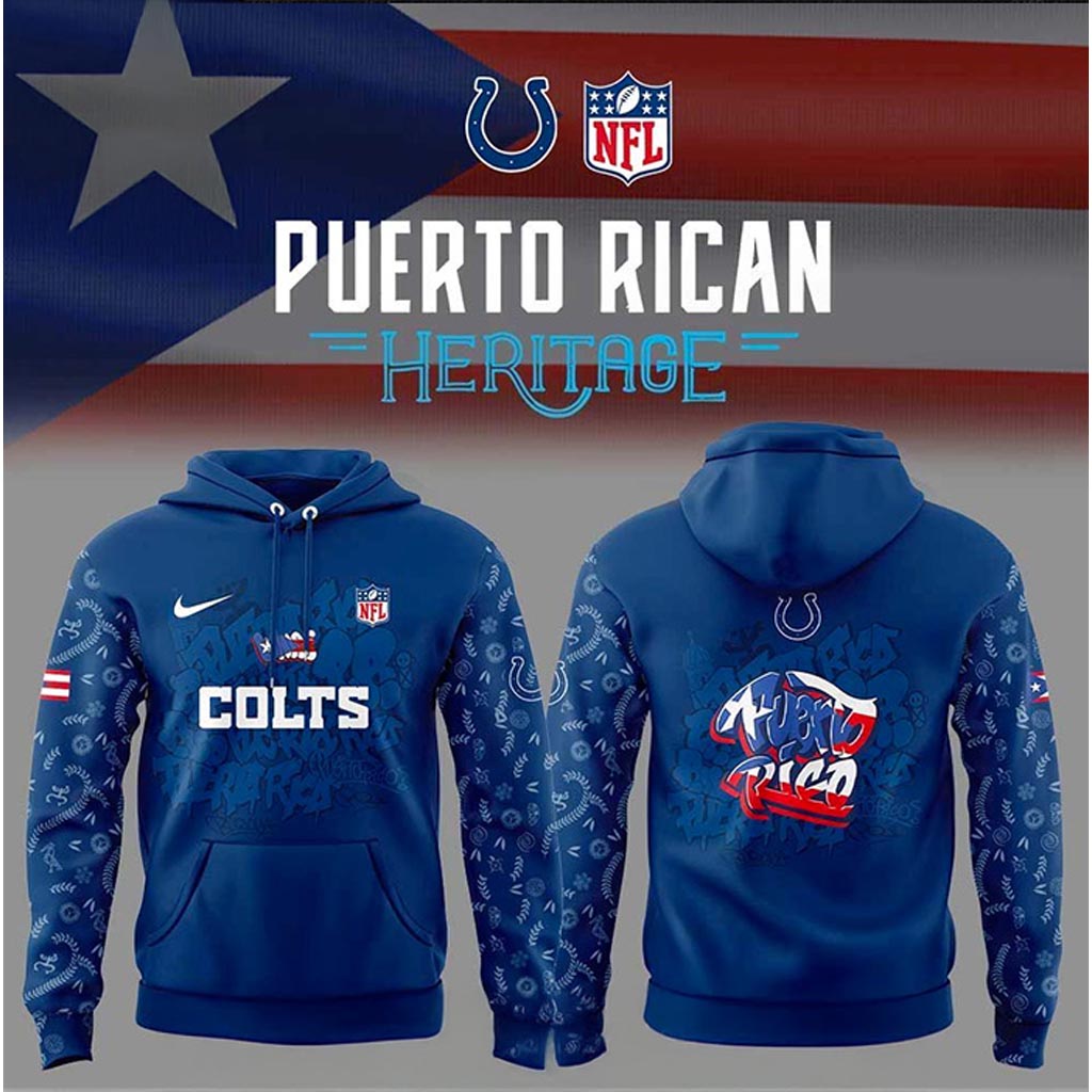Indianapolis Colts Puerto Rican Heritage Hoodie Indianapolis Colts Merch Gift For Dad-1