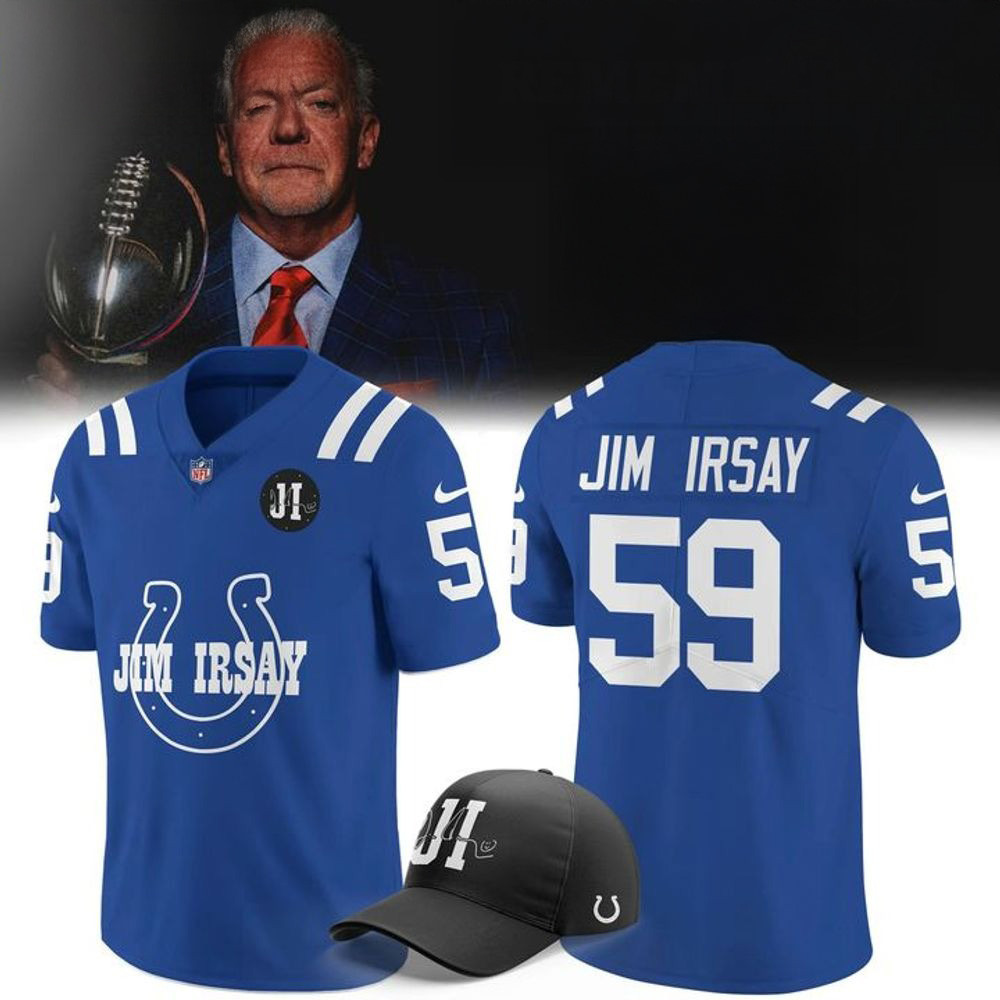 Indianapolis Colts Remembering The Boss Jim Irsay Football Jersey Top 10 Father's Day Gifts-1