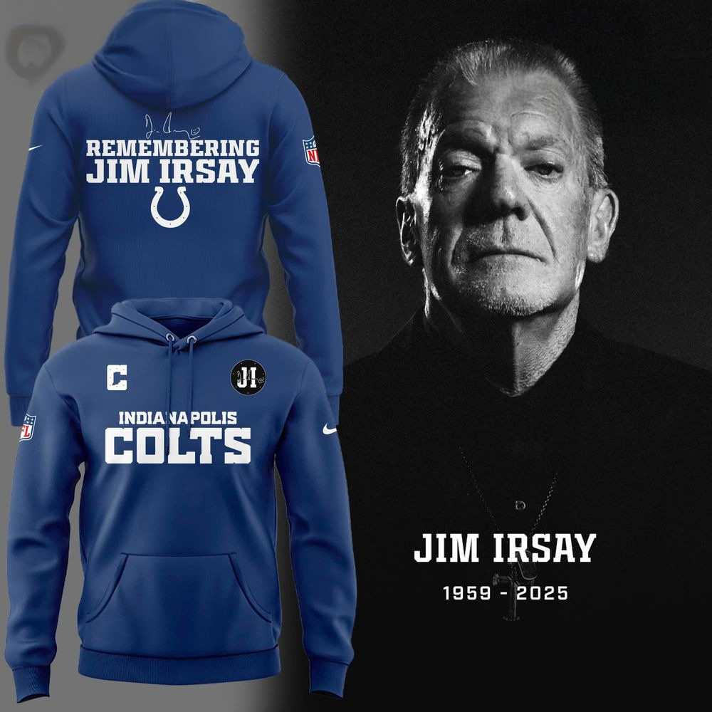 Indianapolis Colts The Boss Jim Irsay Memorial Hoodie Indianapolis Colts Merch Dad Gifts-1