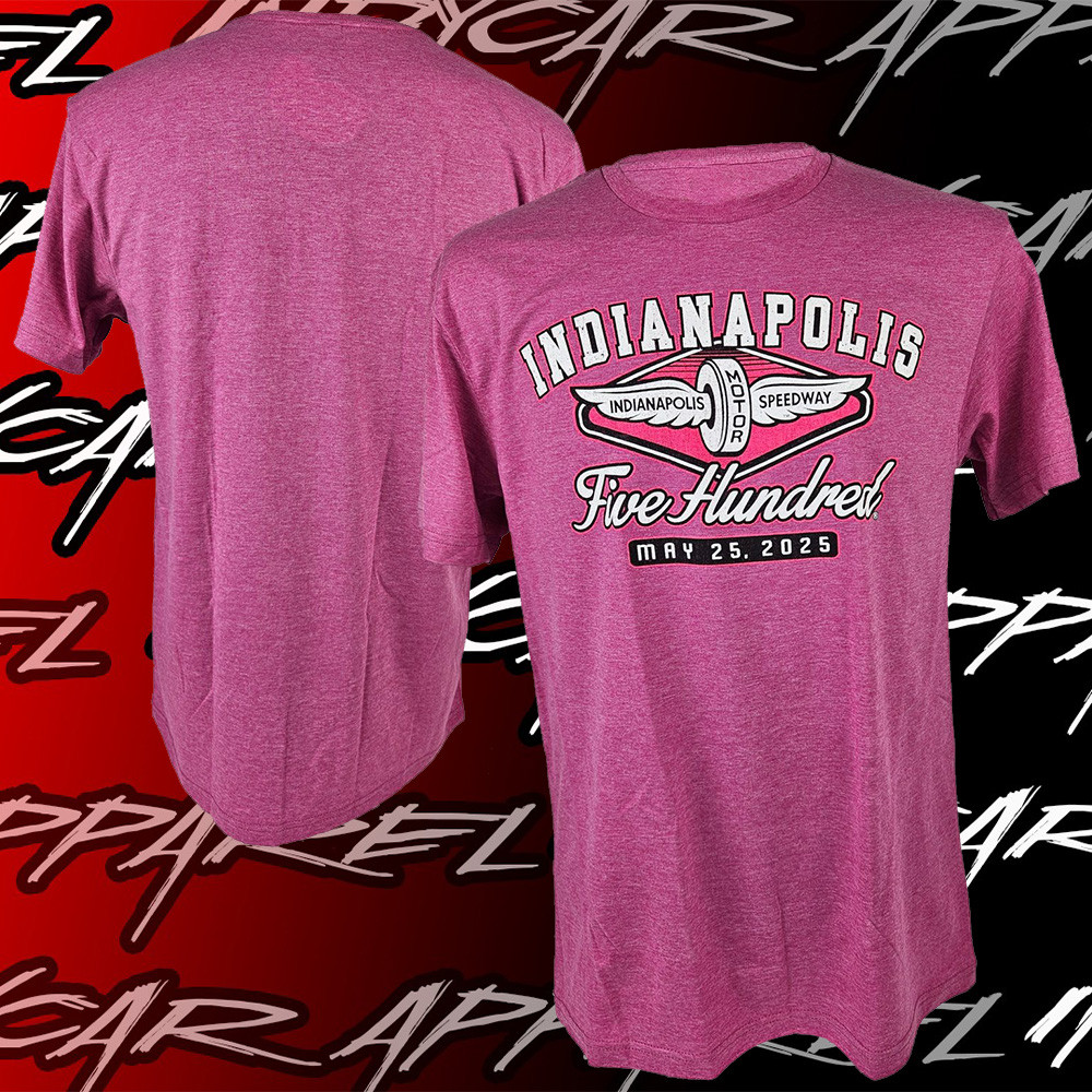 Indy 500 Merch 2025 Indianapolis 500 Event Lifestyle T-Shirt Pink Gifts For Wife-1