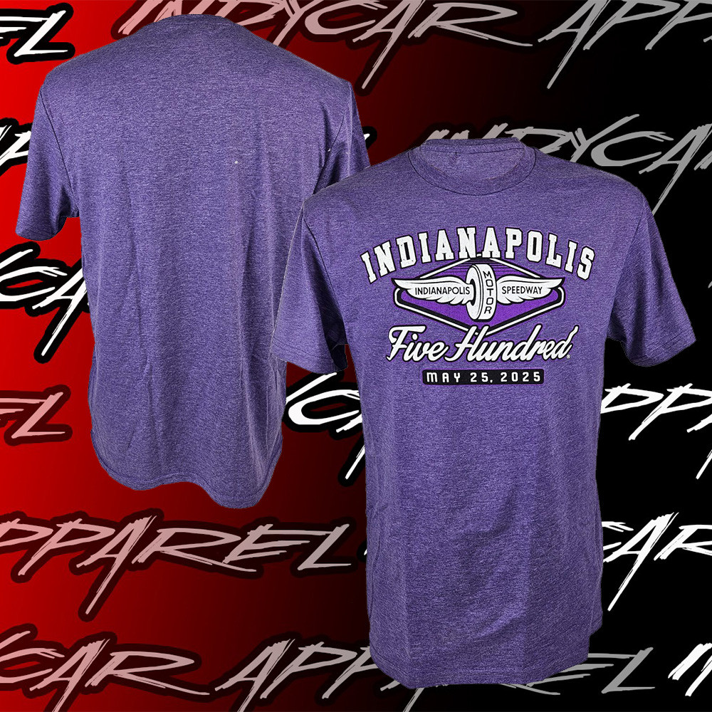 Indy 500 Merch 2025 Indianapolis 500 Event Lifestyle T-Shirt Purple Top 10 Father's Day Gifts-1
