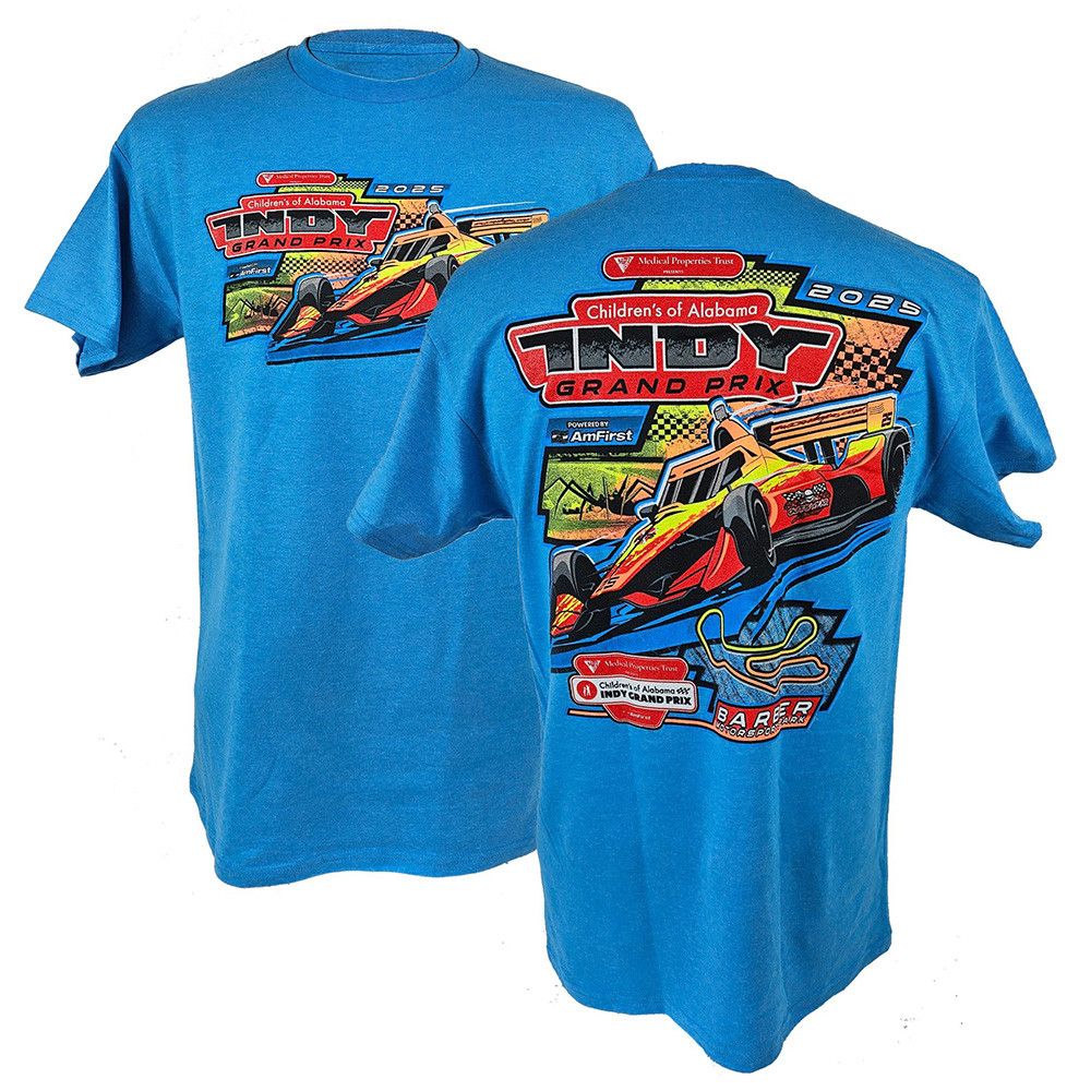 Indy Car Merch 2025 Children's Grand Prix Of Alabama Official Event Shirt Blue-1 Indy Car Merch 2025 Children's Grand Prix Of Alabama Official Event Shirt Blue-1