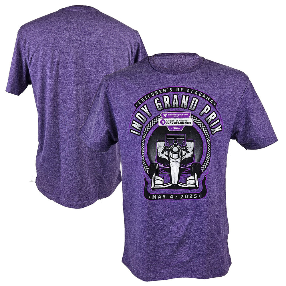 Indy Car Merch 2025 Children's Grand Prix Of Alabama Official Lifestyle Event Shirt Purple-1 Indy Car Merch 2025 Children's Grand Prix Of Alabama Official Lifestyle Event Shirt Purple-1