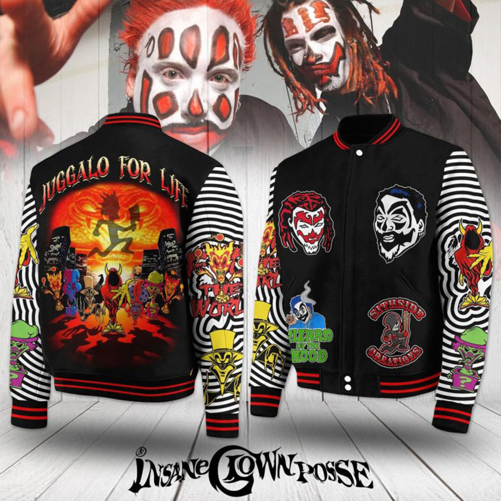 Insane Clown Posse Juggalo For Life Baseball Jacket Insane Clown Posse Merch Music Fans Gifts-1