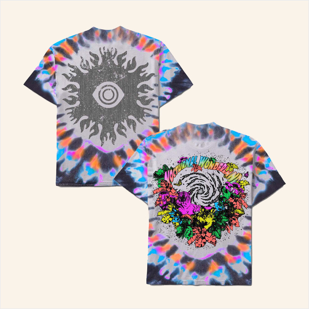 Insomniac Merch Nocturnal Wonderland Nocturnal World Tie Dye Shirt Best Birthday Gift For Husband-1