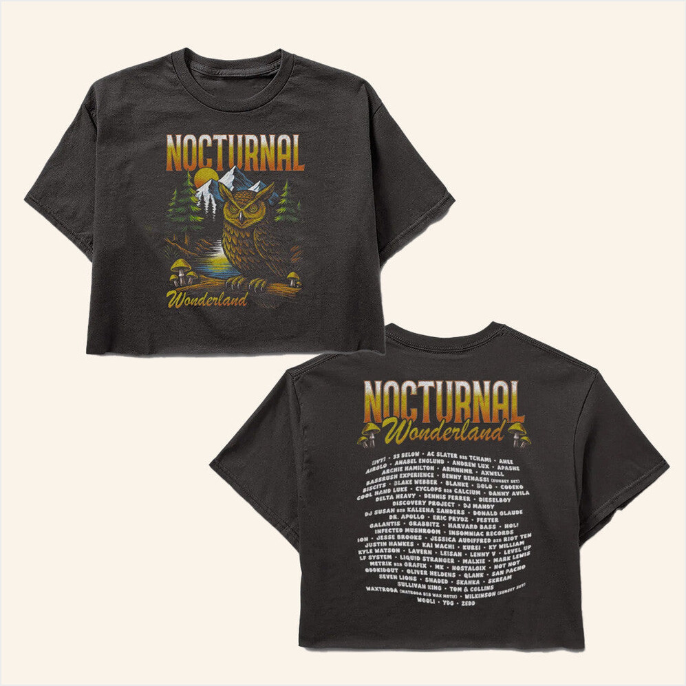 Insomniac Merch Nocturnal Wonderland Watcher Cropped Present For Wife Gifts For Friends-1