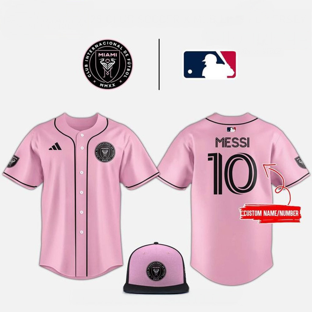 Inter Miami CF x MLB Club World Cup 2025 Pink Baseball Jersey MLB Merch Gifts For Wife-1