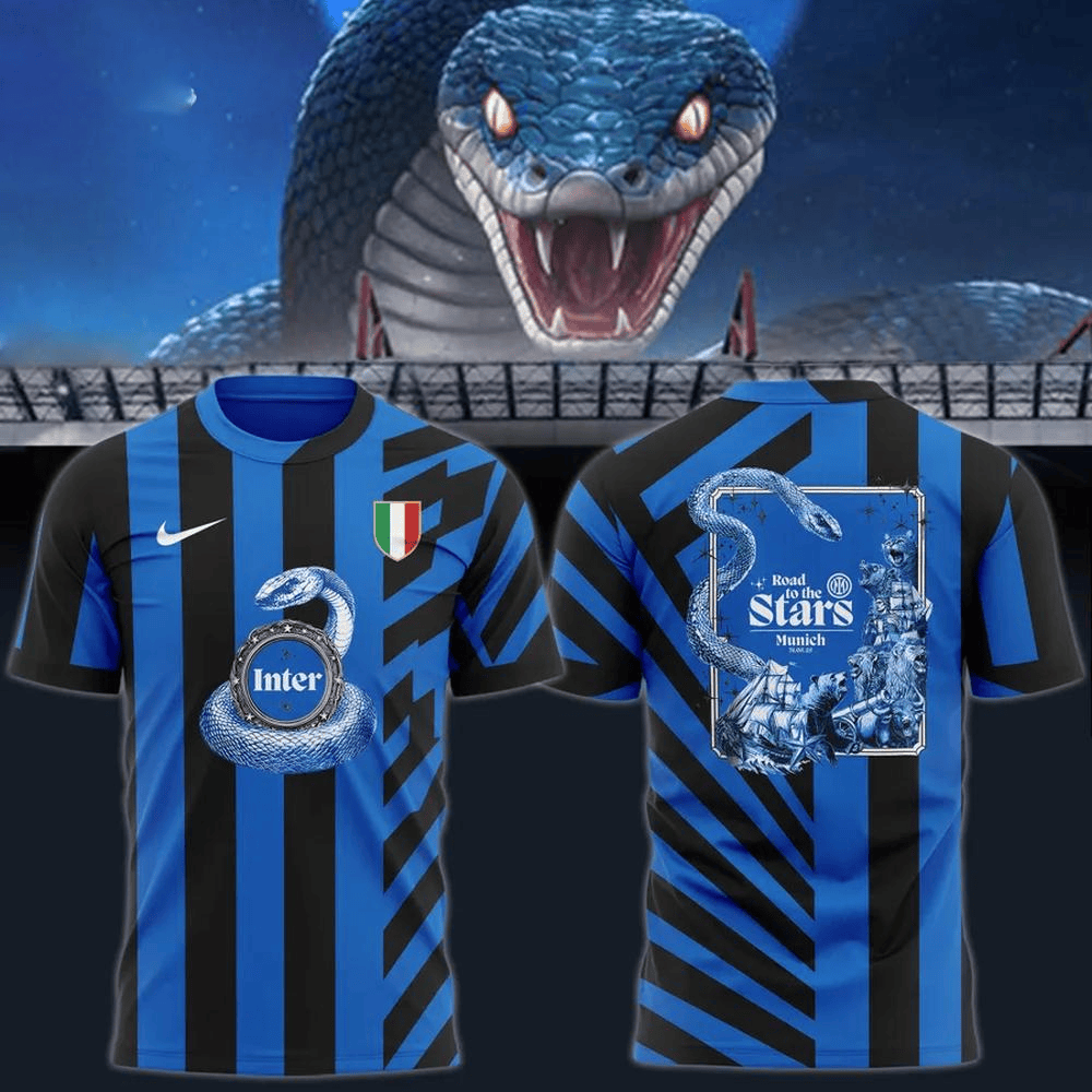 Inter Milan Road To The Stars Munich 2025 T-Shirt Inter Milan Merch Perfect Father's Day Gifts-1