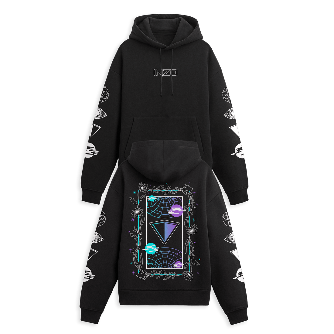 Inzo Merch 2025 Astral Bloom Black Hoodie Birthday Gift For Husband-1 Inzo Merch 2025 Astral Bloom Black Hoodie Birthday Gift For Husband-1