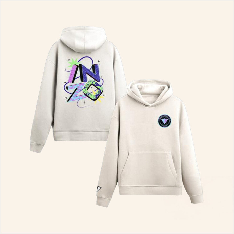 Inzo Merch Cosmic Typography Hoodie Gifts For Friends Birthday Gifts For Sister-1