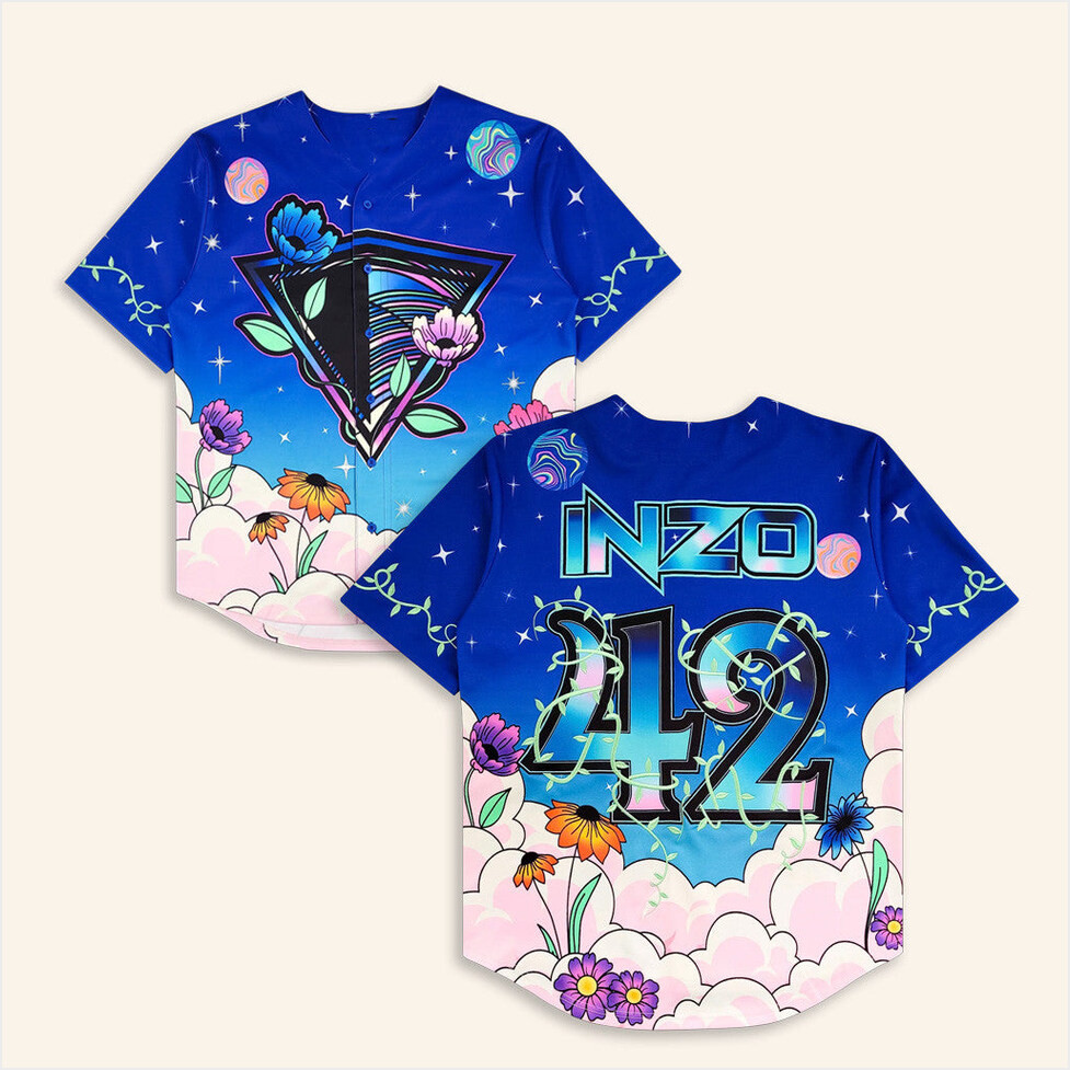 Inzo Merch Galactic Garden Baseball Jersey Gifts For Friends Birthday Gifts For Him-1