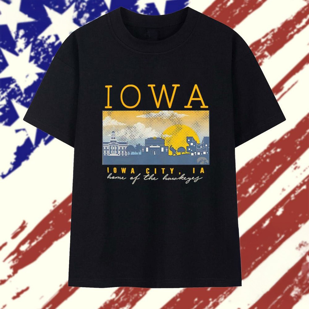 Iowa City Home Of The Hawkeyes Vintage T-Shirt Present For Husband-1