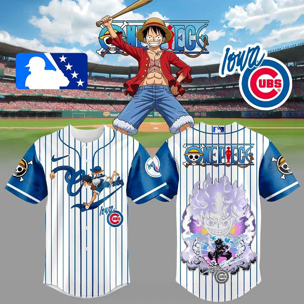 Iowa Cubs x Straw Hat Luffy Gear 5 Jersey Iowa Cubs Merch Gifts For Boyfriend-1