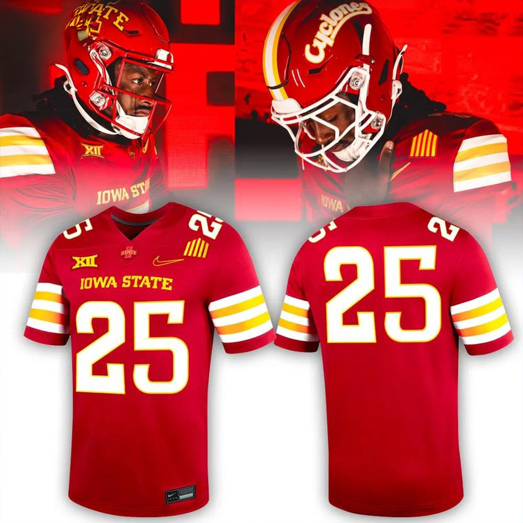 Iowa State 2025 New Home Uniform Football Jersey For Fans Present For Husband-1