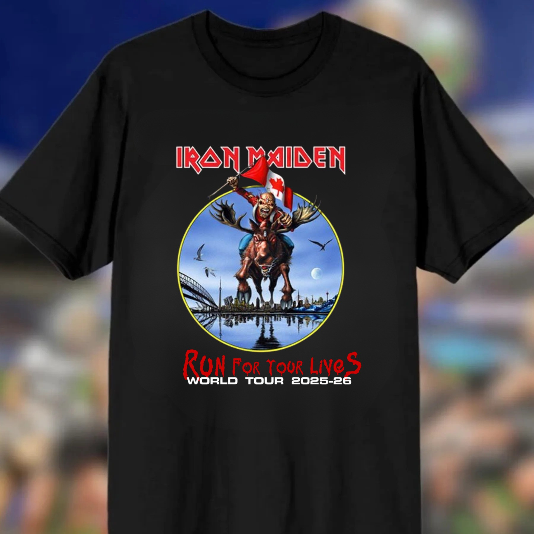 Iron Maiden 2025 Canada Run For Your Lives World Tour 2025-26 T-Shirt Gifts For Music Lovers-1