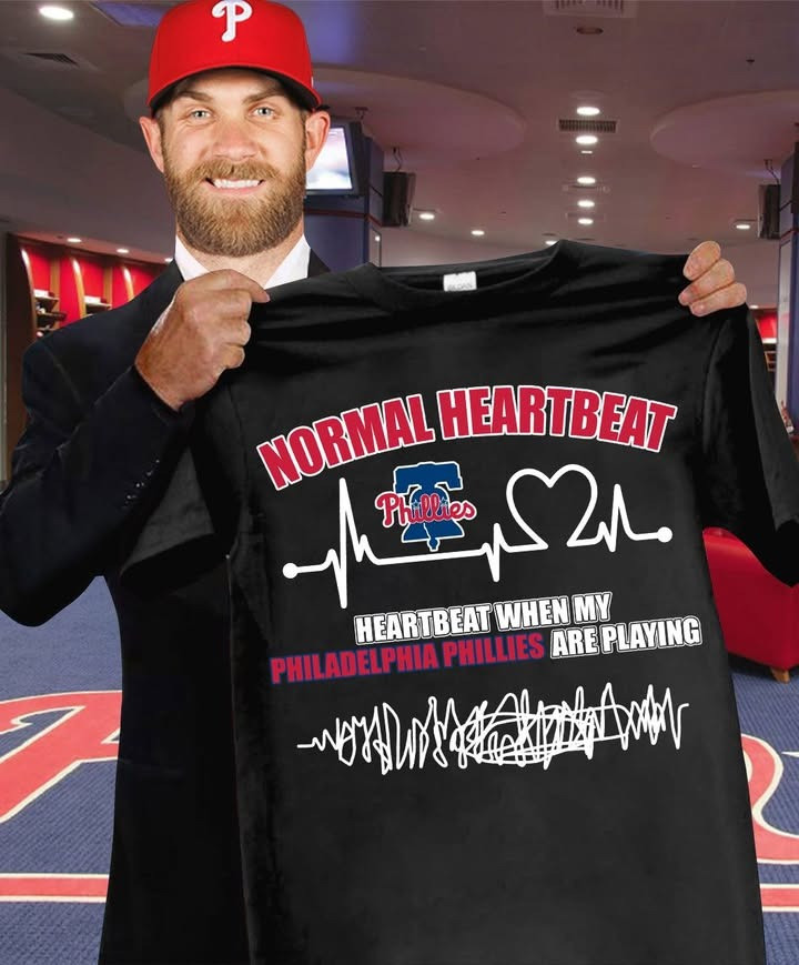 Irregular Heartbeat When My Philadelphia Phillies Are Playing Shirt Philadelphia Phillies Merch-1