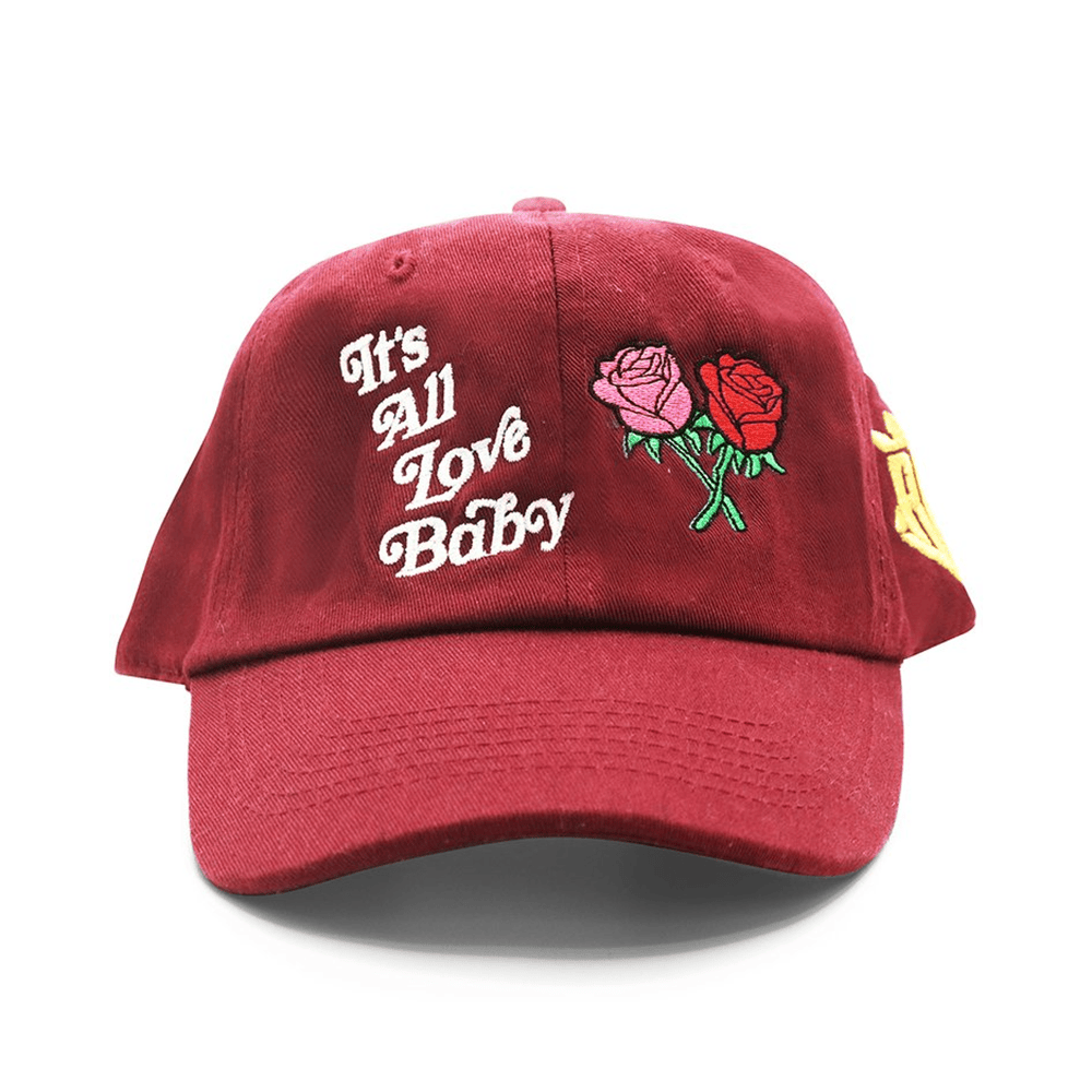 It's All Love Baby Dad Hat Red Fathers Day Gift From Daughter-1