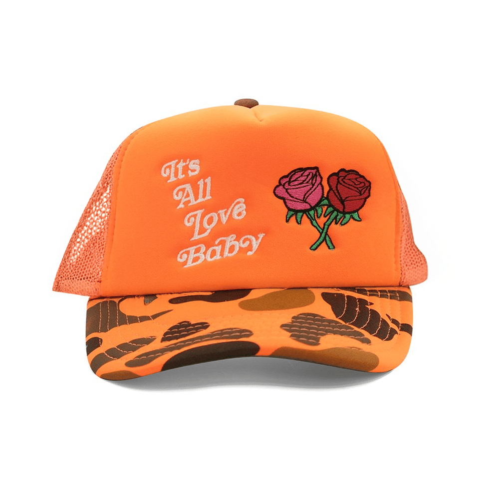 It's All Love Baby Trucker Hat Camo Orange Hat Best Gifts For Mother-1